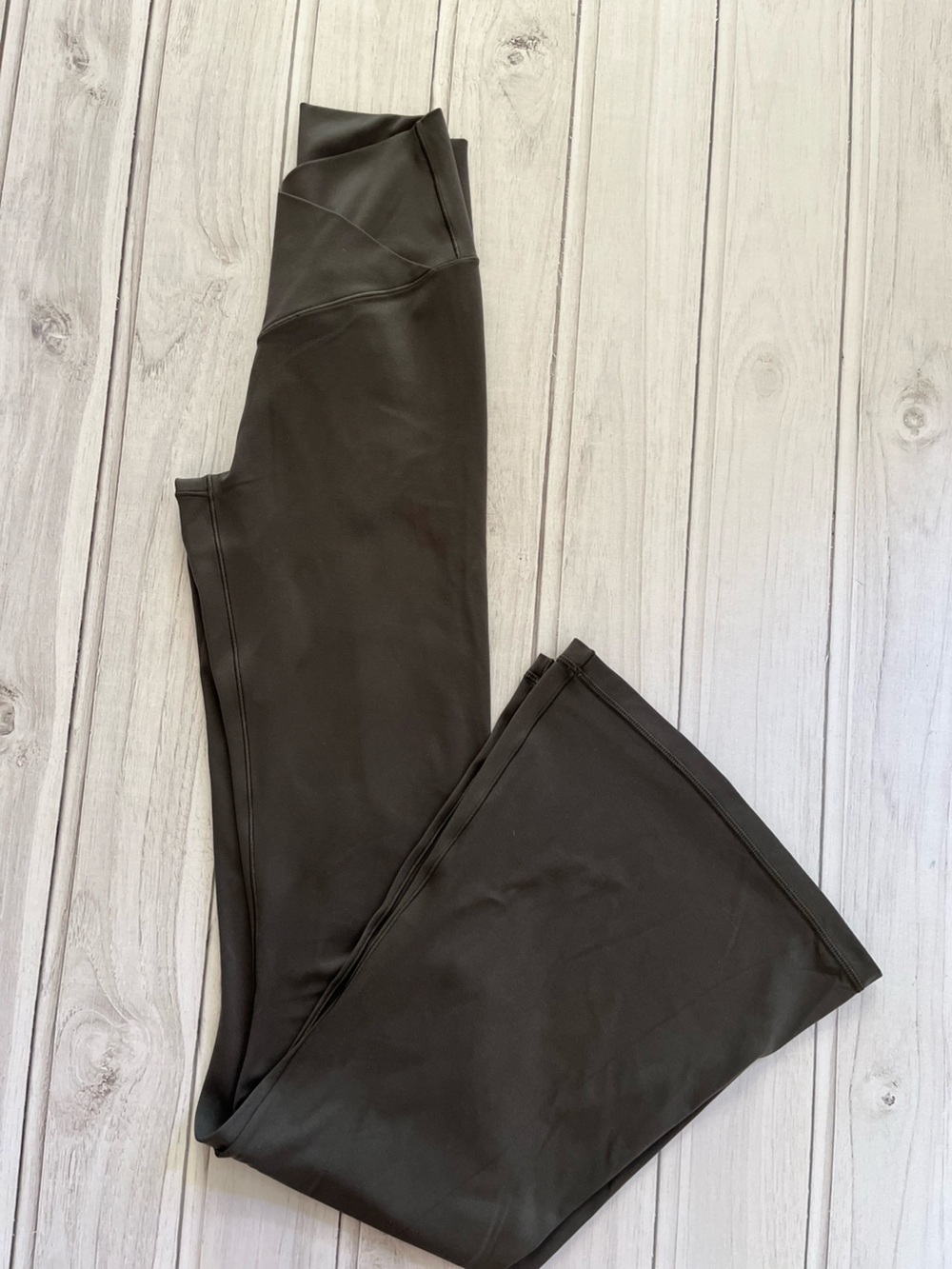 Offline by Aerie Crossover flare charcoal gray leggings. Size small